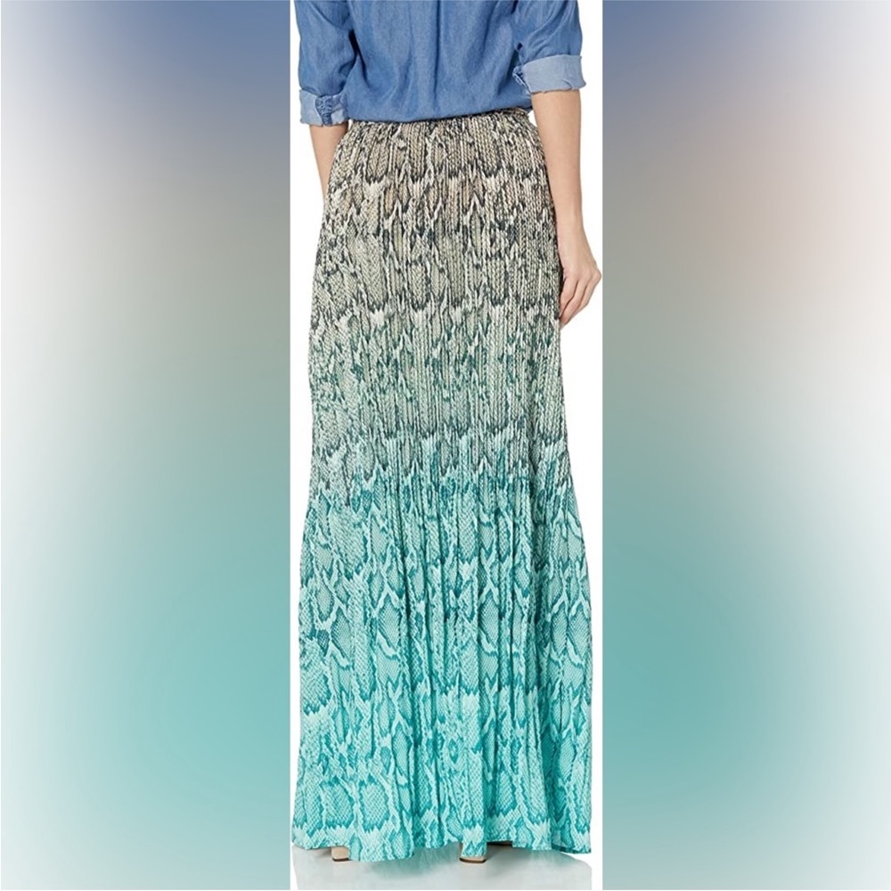 New AFRM Rocco High Rise Pleated Skirt Ombré Print Maxi Size Medium